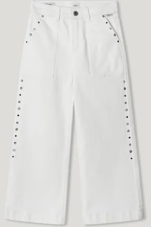 Pepe Jeans Calças de sarja com rebites