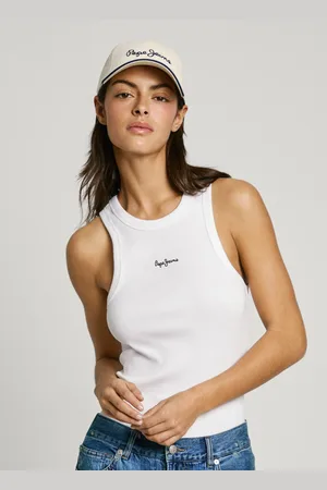 Pepe Jeans Top canelado sem mangas