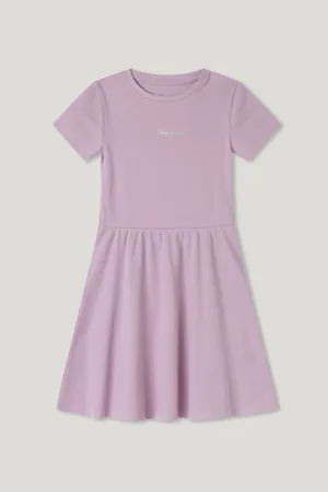 Pepe Jeans Vestido curto canelado com logo