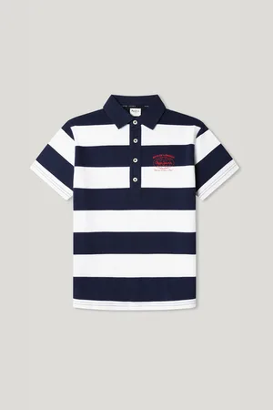 Pepe Jeans Polo às riscas costas estampadas