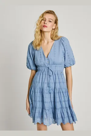 Pepe Jeans Vestido curto manga abalonada