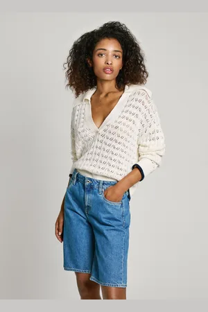Pepe Jeans Camisola de malha openwork gola polo