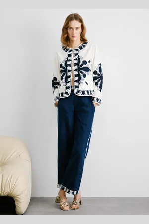 Pepe Jeans Calças retas com detalhes bordados