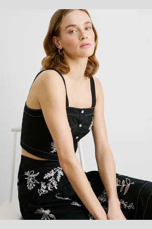 Pepe Jeans Top popelina com detalhes bordados