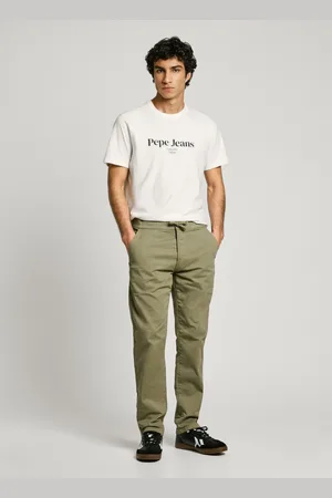 Pepe Jeans Calças chino tecido elástico