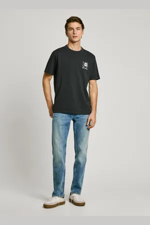 Pepe Jeans Jeans straight fit cintura média - cash
