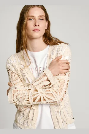 Pepe Jeans Cardigã de croché com decote em v