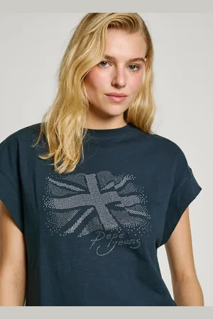 Pepe Jeans T-shirt union jack detalhe strass