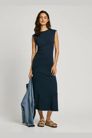 Pepe Jeans Vestido midi drapeado