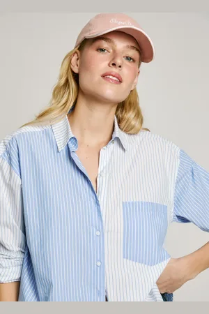 Pepe Jeans Camisa popelina às riscas oversized
