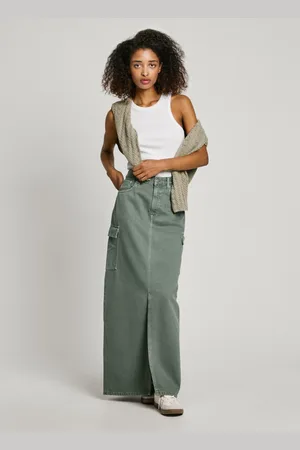 Pepe Jeans Saia comprida denim regular fit