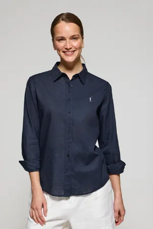 Polo Club® Camisa De Linho E Algodão Regular Fit Com Bordado Rigby Go