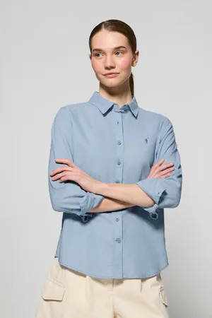 Polo Club® Camisa De Linho E Algodão Regular Fit Com Bordado Rigby Go