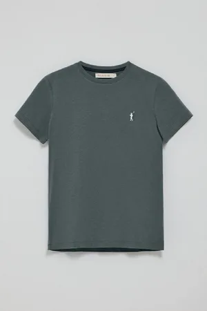 Polo Club® T-Shirt Cinzento Pedra Com Decote Redondo E Bordado Rigby Go