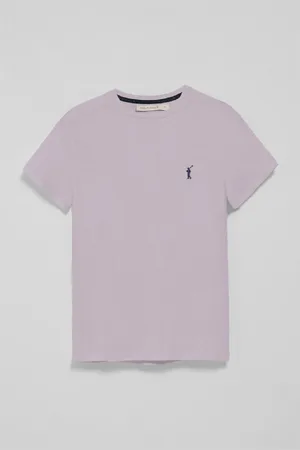 Polo Club® T-Shirt Alfazema Com Decote Redondo E Bordado Rigby Go