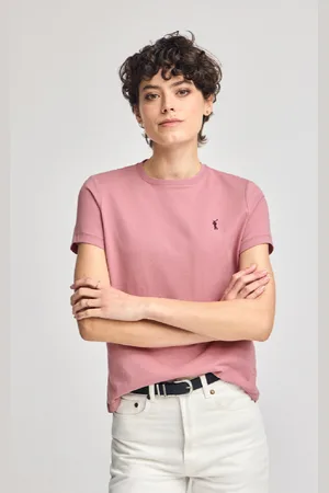 Polo Club® T-Shirt Rosa Leve Com Decote Redondo Leve E Bordado Rigby Go