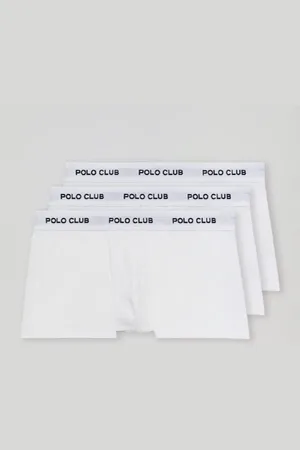 Polo Club® Pack De Três Boxers Brancos Com Logótipo