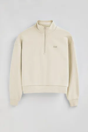Polo Club® Sweatshirt Cor Crua Boxy Fit Com Logo Engomado