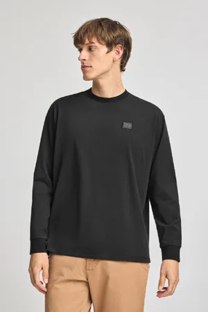 Polo Club® T-Shirt Preta Folgada Com Pormenor