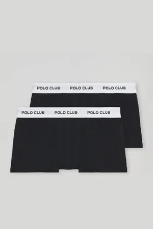 Polo Club® Pack De Dois Boxers Pretos Com Logótipo