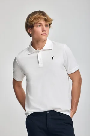 Polo Club® Polo De Manga Curta E Três Botões Com Logo Bordado Rigby Go