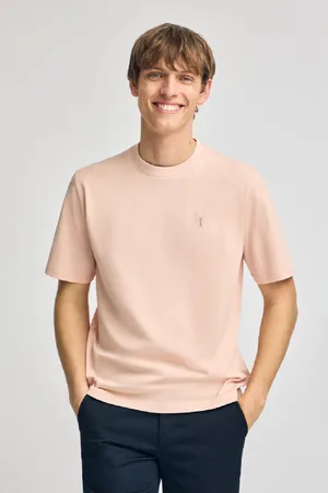 Polo Club® T-Shirt Cor Maquilhagem De Algodão E Linho Com Bordado Rigby Go