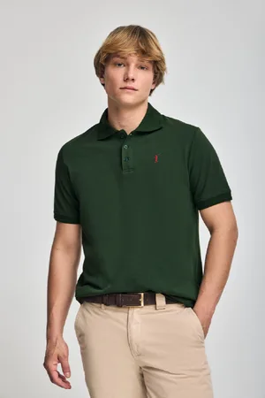 Polo Club® Polo De Manga Curta E Três Botões Com Logo Bordado Rigby Go