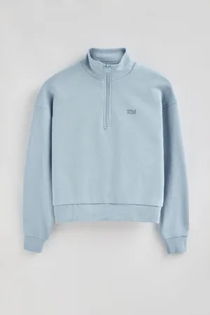 Polo Club® Sweatshirt Azul Clara Boxy Fit Com Logo Engomado