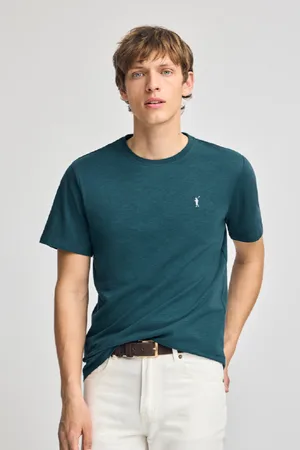 Polo Club® T-Shirt Azul De Algodão Flamé E Bordado Rigby Go