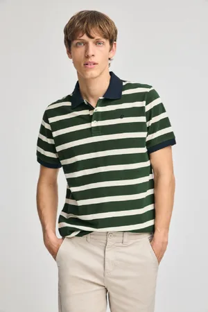 Polo Club® Polo Génova Às Riscas Com Monograma Bordado
