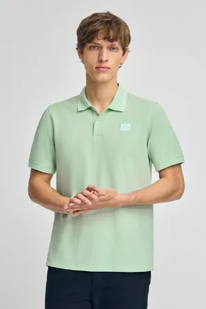 Polo Club® Polo Cor De Menta De Manga Curta E Dois Botões Com Pormenor No Peito