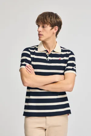 Polo Club® Polo Génova Às Riscas Com Monograma Bordado