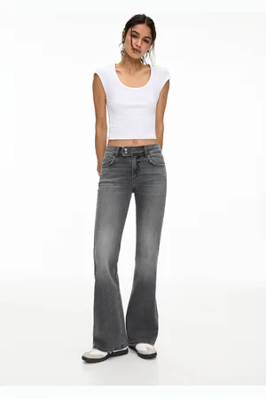 Pull&Bear Jeans Bootcut De Cintura Baixa