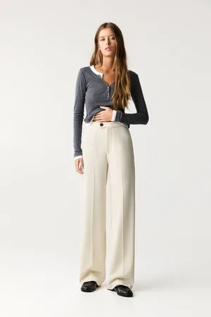 Pull&Bear Calças De Fato De Cintura Subida