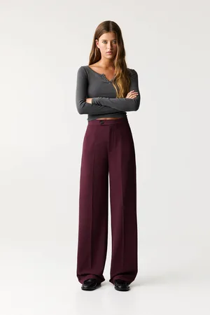 Pull&Bear Calças De Fato De Cintura Subida