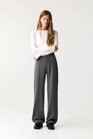Pull&Bear Calças Elegantes Com Nervuras