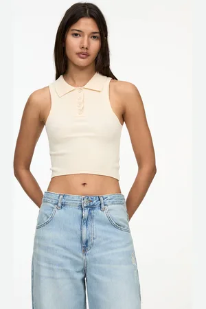 Pull&Bear Top Com Colarinho De Polo
