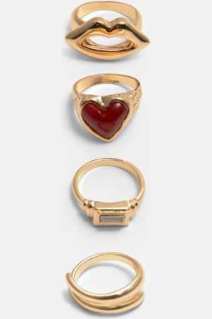 Pull&Bear Pack De 3 Anéis Com Selo