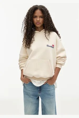 Pull&Bear Sweatshirt De Capuz Com Coração Partido