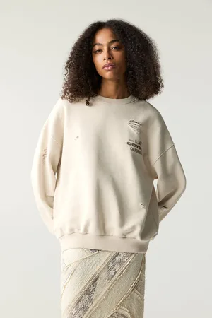 Pull&Bear Sweatshirt Motel Com Pormenores Rotos