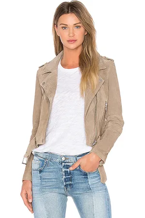 BLANK NYC Suede Moto Jacket in - Brown. Size L (also in XS).