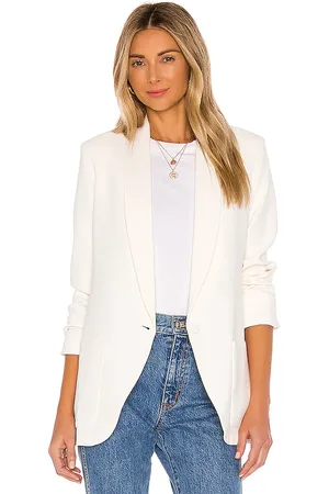 Amanda Uprichard Shawl Collar Blazer in - White. Size L (also in M, S, XS).