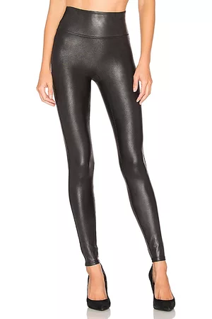 Spanx FAUX LEATHER LEGGINGS - Leggings - black/svart 