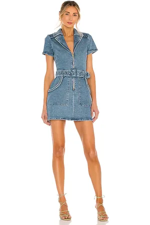 Show Me Your Mumu Outlaw Dress in - Denim-Medium. Size L (also in M, S, XS).