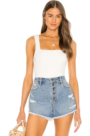 Show Me Your Mumu Dory Bodysuit in - White. Size L (also in M, S, XL, XS).