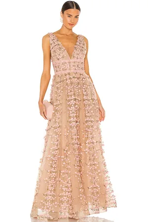 Bronx and Banco Megan Maxi Dress in - Nude,Pink. Size L (also in M, S, XS).