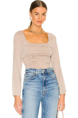 BCBGeneration Square Neck Top in - Metallic Neutral. Size M (also in S, XS).
