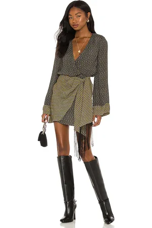 House of Harlow X REVOLVE Giovanna Mini Dress in - Olive. Size S (also in XS).