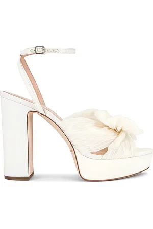 Loeffler Randall Natalia Pleated Knot Platform in - White. Size 10 (also in 9.5).