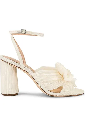 Loeffler Randall Camellia Pleated Bow Heel in - White. Size 10 (also in 6, 6.5, 8, 9).